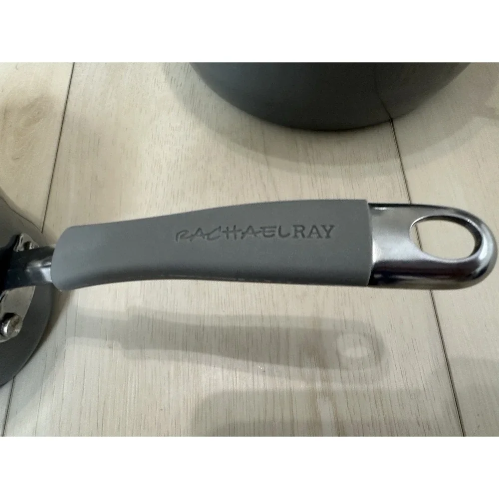 Rachael Ray Porcelain Nonstick Pot & Pan Set 2 Fry Pans & Stockpot